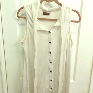 Cozy cotton button-down tunic/dress